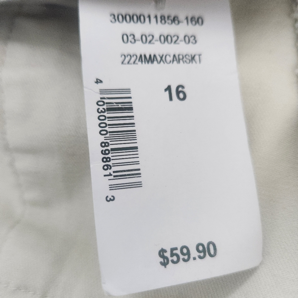 High Waisted Cargo Maxi Skirt Off-White Plus Size 16–18 Stretch Pockets NWT - Picture 10 of 10